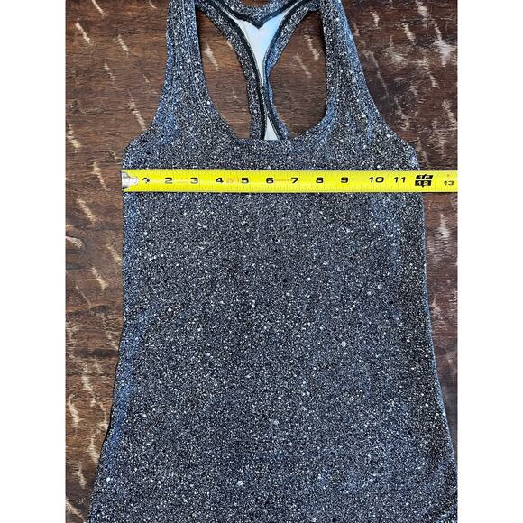 Lululemon White and Gray speck Racerback Tanktop Women’s Activewear Size Small/2 - Picture 4 of 5